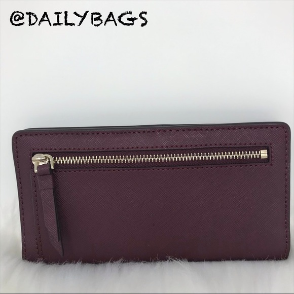 KATE SPADE NEW LARGE BIFOLD SLIM CHERRYWOOD WALLET - Picture 3 of 5